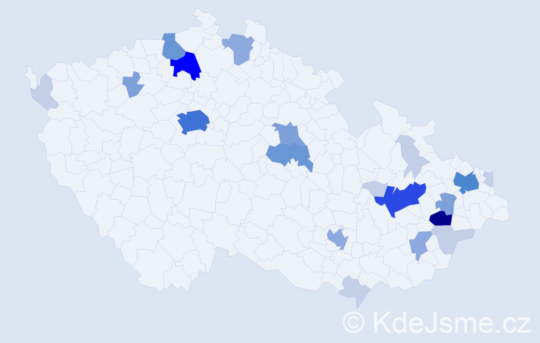Příjmení: 'Sulovská', počet výskytů 66 v celé ČR