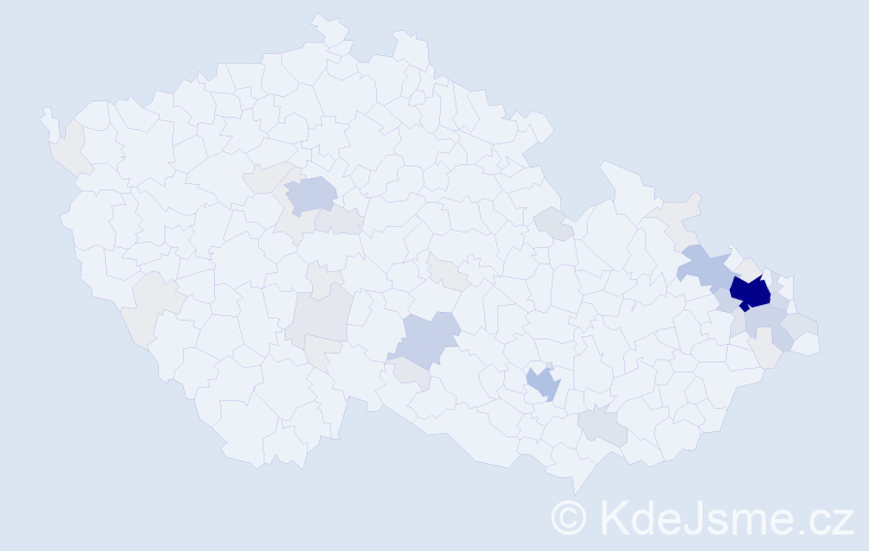 Příjmení: 'Drastichová', počet výskytů 169 v celé ČR