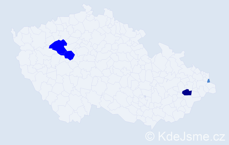 Příjmení: 'Muškát', počet výskytů 8 v celé ČR