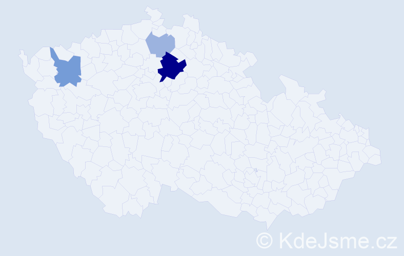 Příjmení: 'Čanaky', počet výskytů 10 v celé ČR