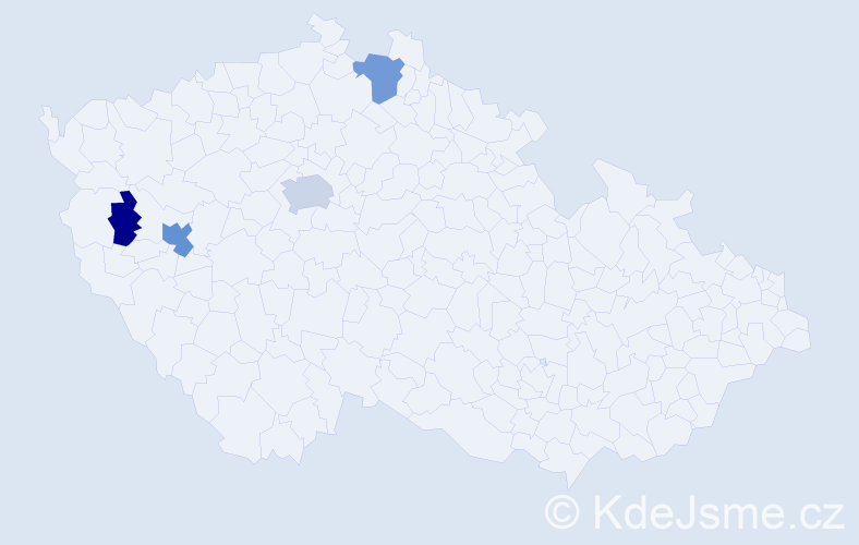 Příjmení: 'Czinnerová', počet výskytů 9 v celé ČR