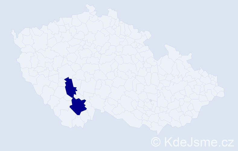 Příjmení: 'Kosánek', počet výskytů 2 v celé ČR