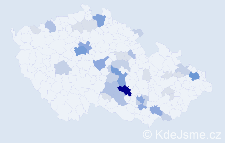 Příjmení: 'Pol', počet výskytů 115 v celé ČR