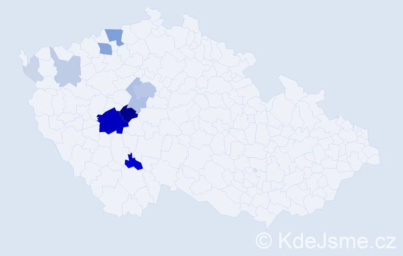 Příjmení: 'Svojtka', počet výskytů 58 v celé ČR