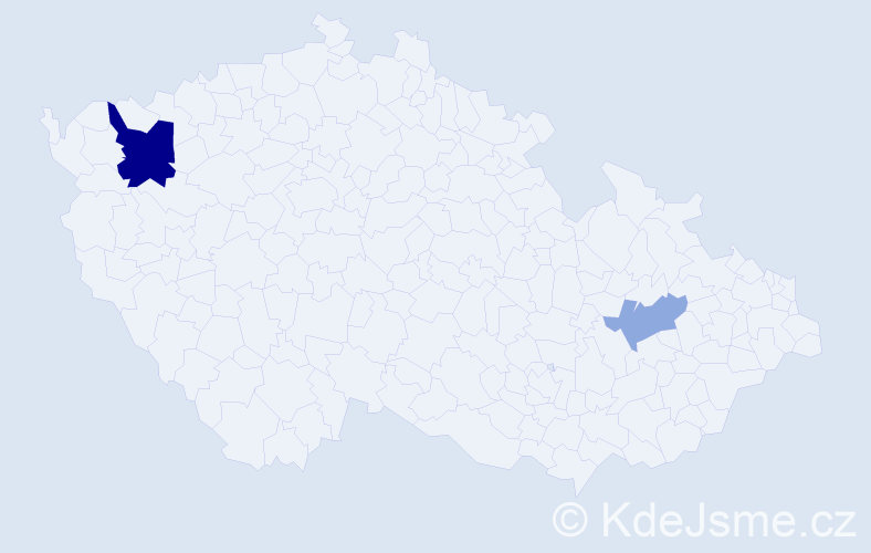 Příjmení: 'Lekaj', počet výskytů 7 v celé ČR