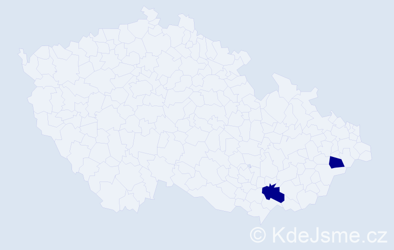 Příjmení: 'Bubničová', počet výskytů 2 v celé ČR