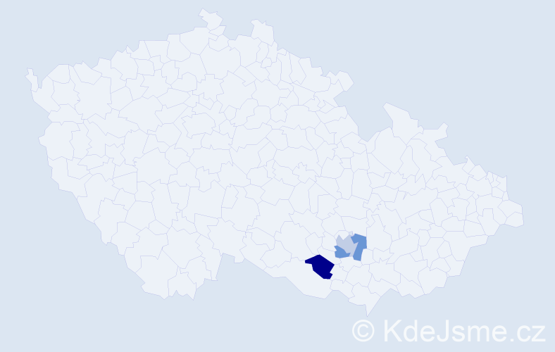 Příjmení: 'Lopašková', počet výskytů 3 v celé ČR
