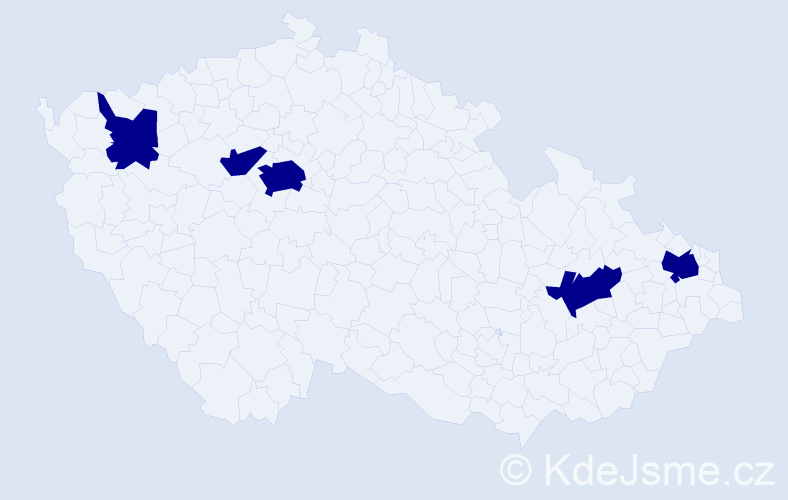 Příjmení: 'Musaeva', počet výskytů 5 v celé ČR