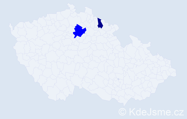 Příjmení: 'Čamler', počet výskytů 3 v celé ČR