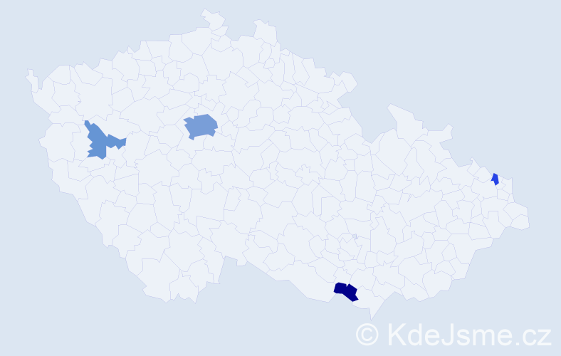Příjmení: 'Mccabe', počet výskytů 13 v celé ČR