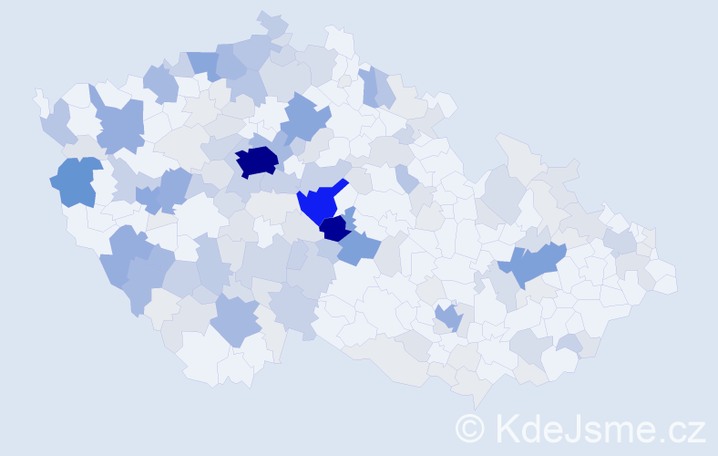 Příjmení: 'Pajerová', počet výskytů 593 v celé ČR