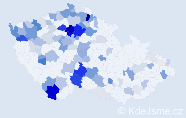 Příjmení: 'Ederová', počet výskytů 310 v celé ČR