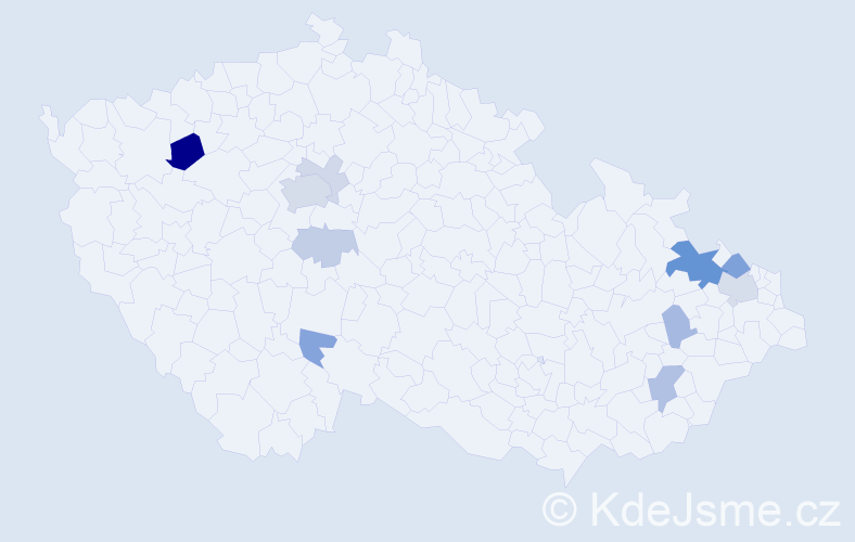Příjmení: 'Ohanková', počet výskytů 26 v celé ČR