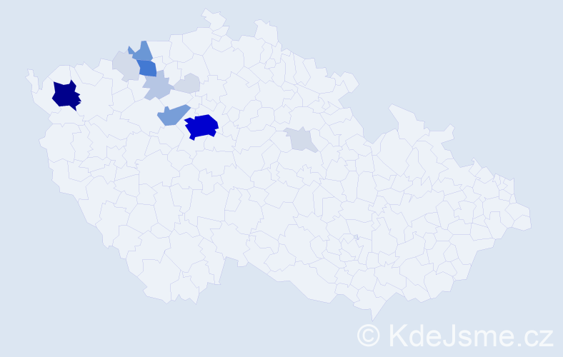 Příjmení: 'Immer', počet výskytů 57 v celé ČR
