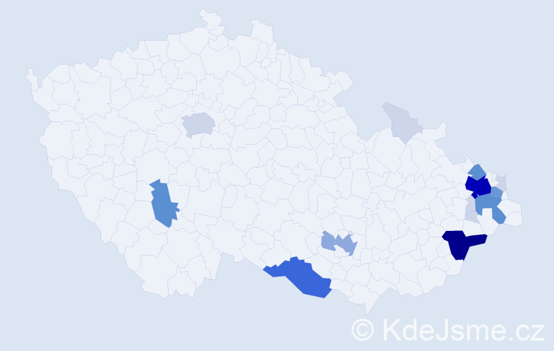 Příjmení: 'Klišová', počet výskytů 67 v celé ČR