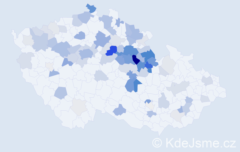 Příjmení: 'Janeba', počet výskytů 291 v celé ČR