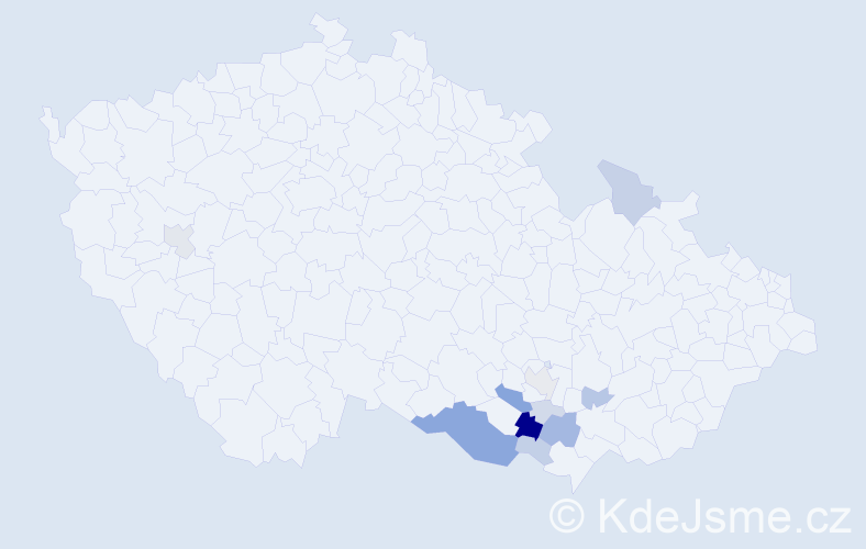 Příjmení: 'Russwurm', počet výskytů 31 v celé ČR