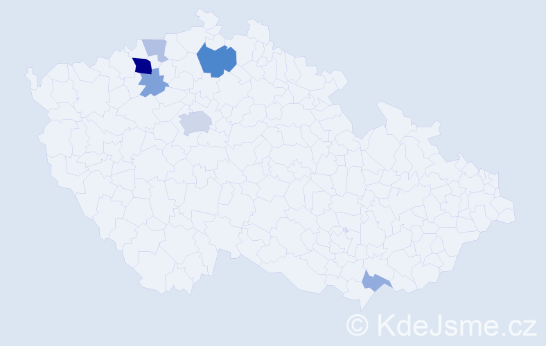 Příjmení: 'Kryndlerová', počet výskytů 16 v celé ČR