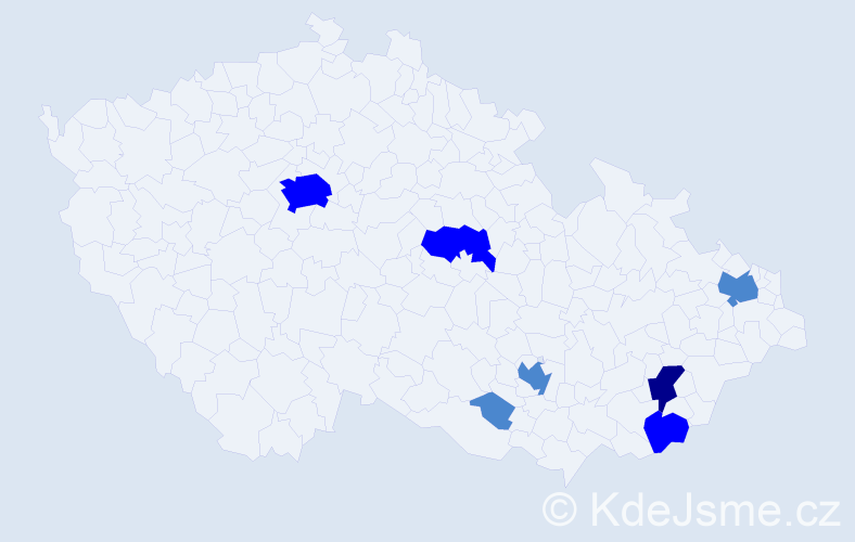 Příjmení: 'Dogan', počet výskytů 12 v celé ČR