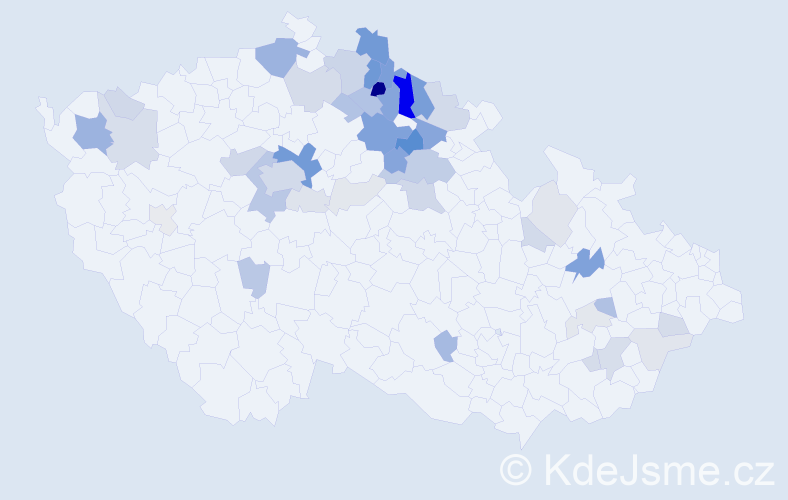 Příjmení: 'Machačka', počet výskytů 144 v celé ČR