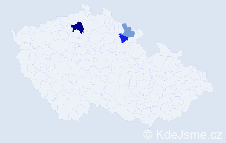 Příjmení: 'Kamluk', počet výskytů 5 v celé ČR