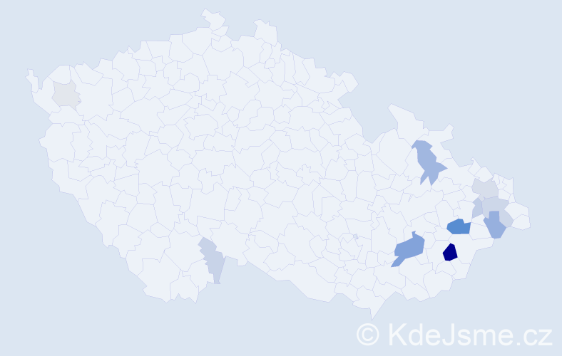 Příjmení: 'Vrubl', počet výskytů 42 v celé ČR