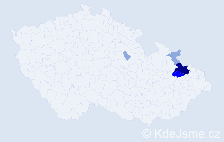 Příjmení: 'Grigierová', počet výskytů 11 v celé ČR