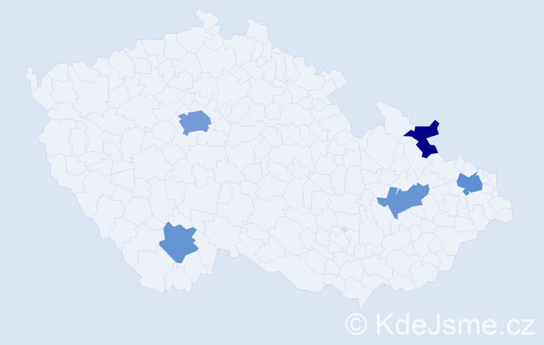 Příjmení: 'Vitošková', počet výskytů 10 v celé ČR