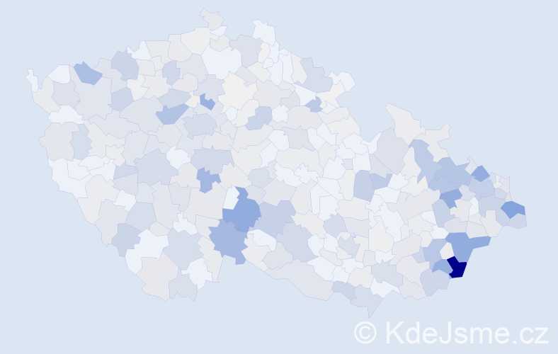 Příjmení: 'Kostková', počet výskytů 1651 v celé ČR