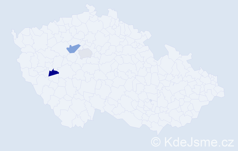 Příjmení: 'Kutzendőrfer', počet výskytů 5 v celé ČR