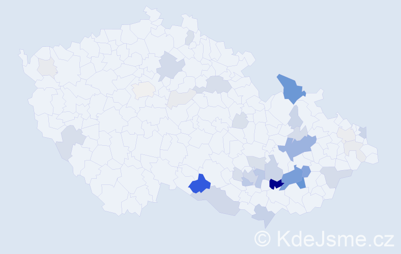 Příjmení: 'Sokola', počet výskytů 137 v celé ČR