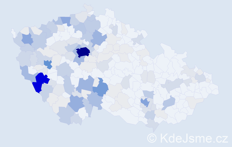 Příjmení: 'Mazanec', počet výskytů 562 v celé ČR