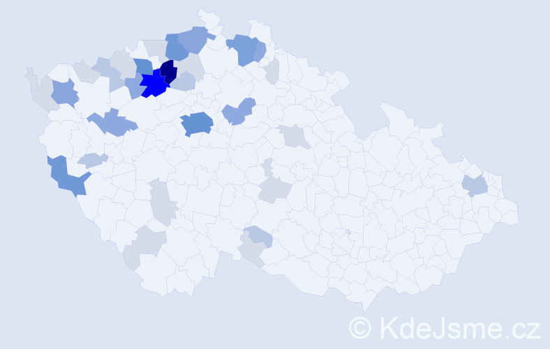 Příjmení: 'Povová', počet výskytů 108 v celé ČR