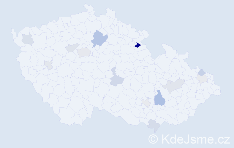 Příjmení: 'Richardson', počet výskytů 22 v celé ČR