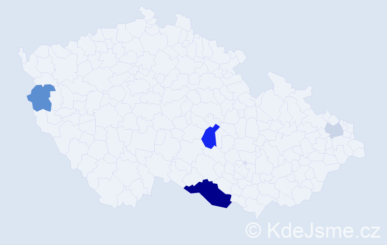 Příjmení: 'Buczyková', počet výskytů 9 v celé ČR
