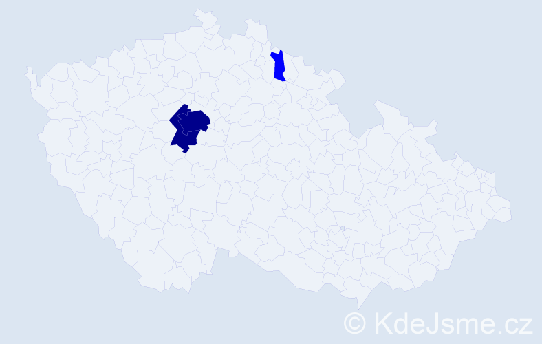 Příjmení: 'Trop', počet výskytů 8 v celé ČR