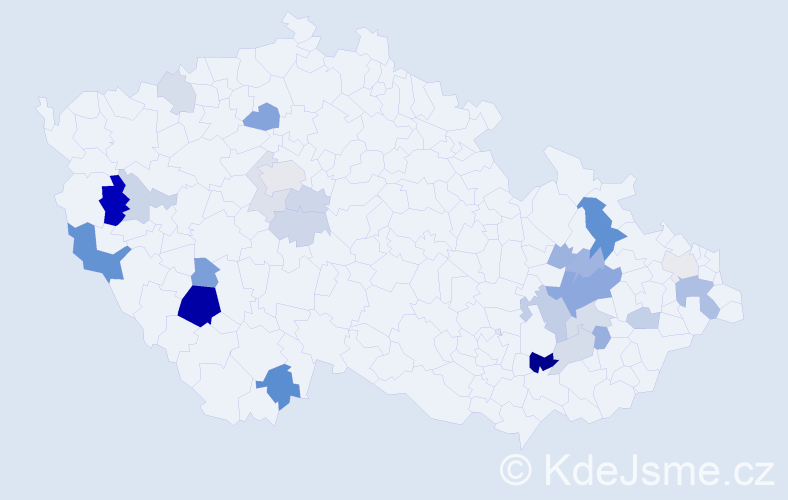 Příjmení: 'Bambásková', počet výskytů 59 v celé ČR