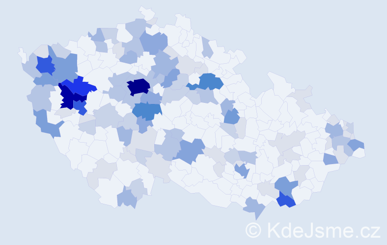 Příjmení: 'Randa', počet výskytů 348 v celé ČR