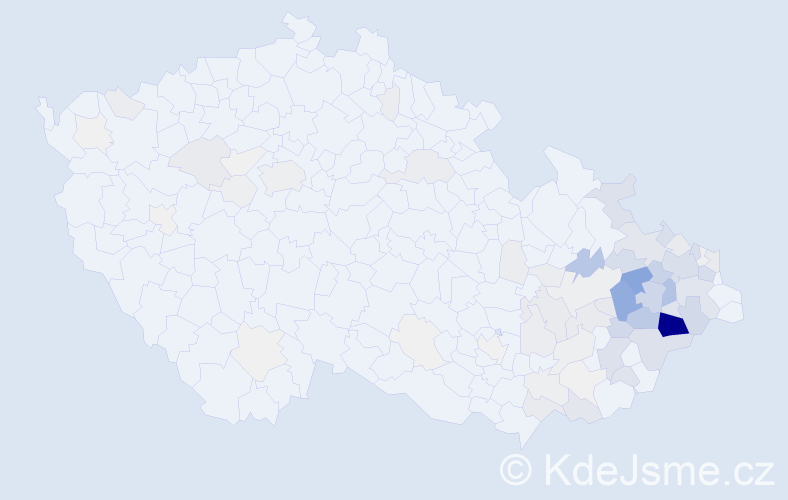 Příjmení: 'Maléřová', počet výskytů 337 v celé ČR