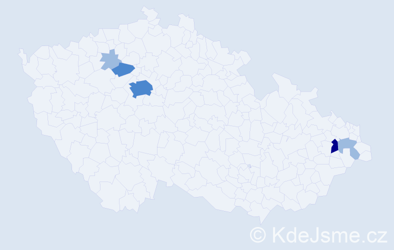 Příjmení: 'Koklesová', počet výskytů 10 v celé ČR