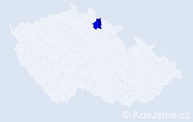 Příjmení: 'Bergemann', počet výskytů 3 v celé ČR