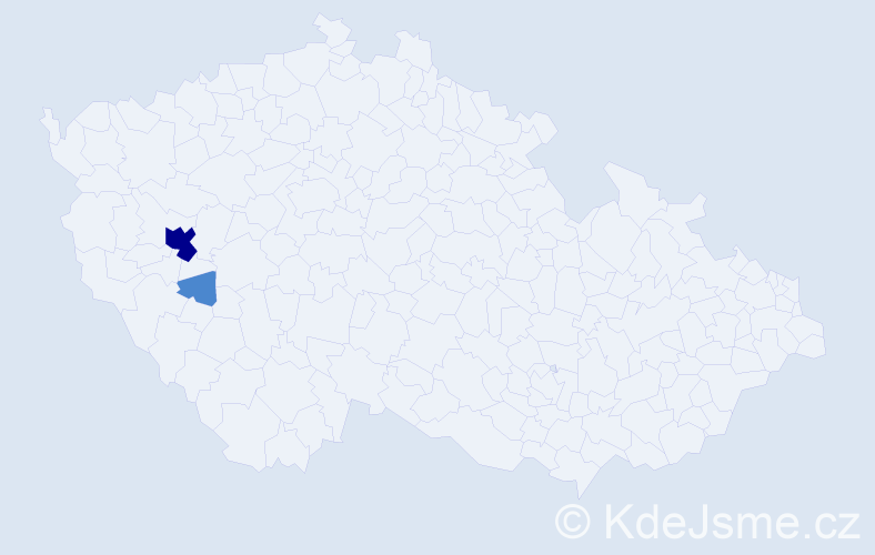 Příjmení: 'Tančous', počet výskytů 6 v celé ČR