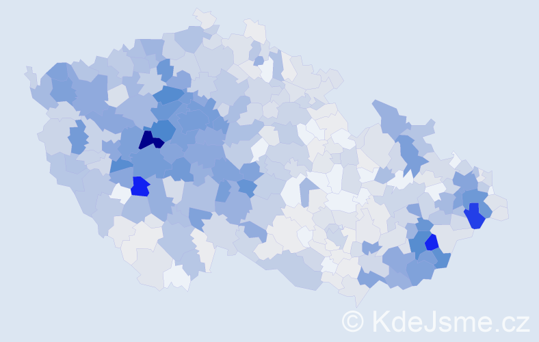 Příjmení: 'Červenka', počet výskytů 3506 v celé ČR