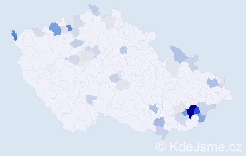 Příjmení: 'Nedbálek', počet výskytů 180 v celé ČR