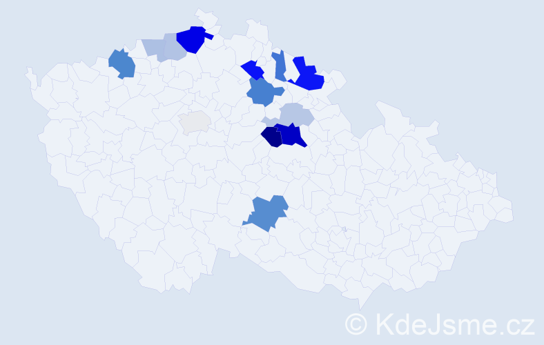 Příjmení: 'Jiřišťová', počet výskytů 33 v celé ČR