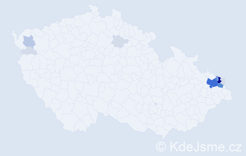 Příjmení: 'Giecek', počet výskytů 47 v celé ČR