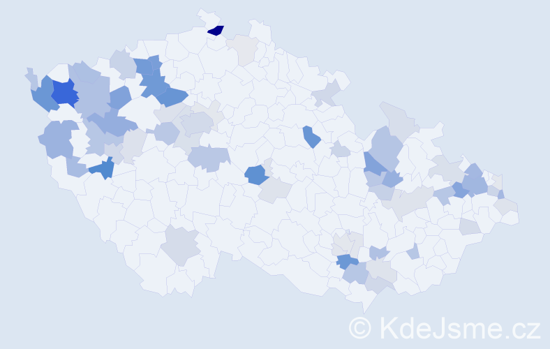 Příjmení: 'Fritsch', počet výskytů 210 v celé ČR