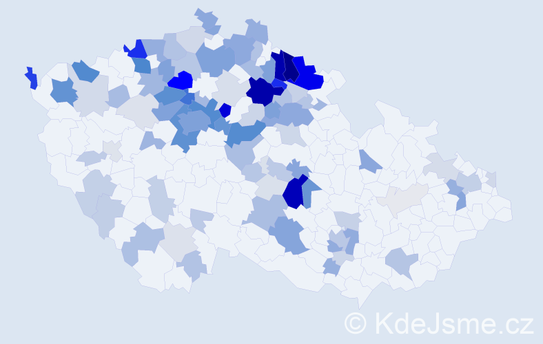 Příjmení: 'Materna', počet výskytů 468 v celé ČR