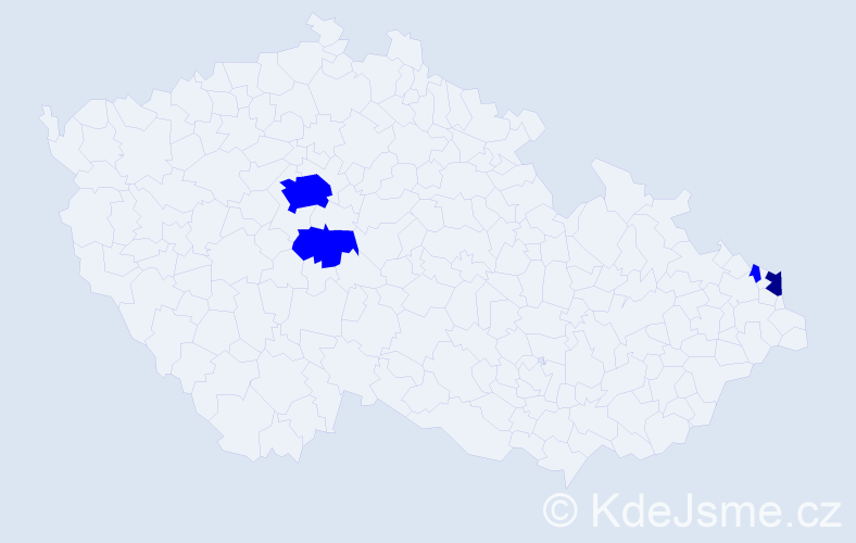 Příjmení: 'Tomkivová', počet výskytů 5 v celé ČR