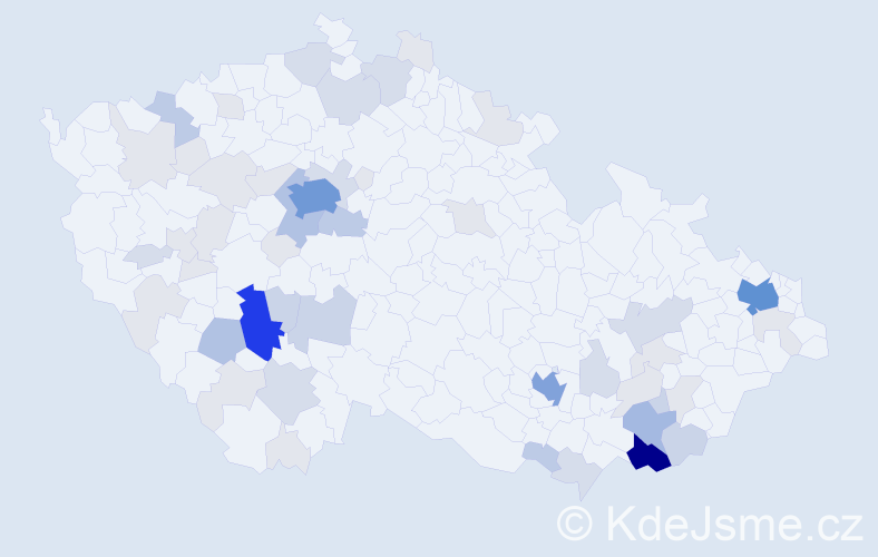 Příjmení: 'Sup', počet výskytů 182 v celé ČR